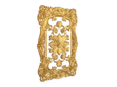 classical door decor 16 3D model