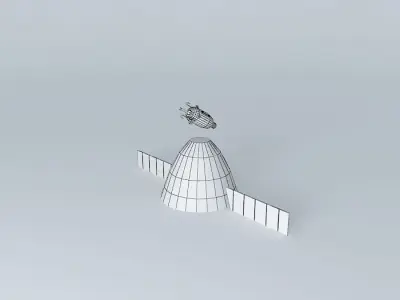spacecraft with satellite Free 3D model