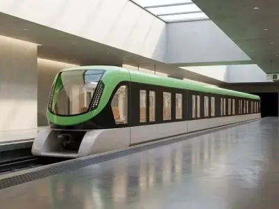 Modern Metro Train 3D Model 3D model