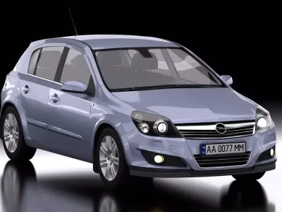 Opel Astra H hatchback 5D 2008  3D model