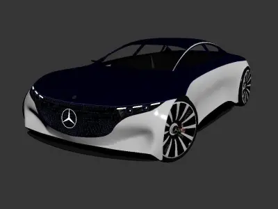 Mercedes Benz EQS VISION concept 3D model