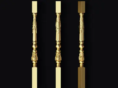 antique baluster 3D model shop