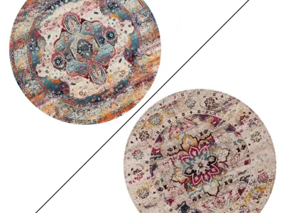Round Rug Set 29 3D model