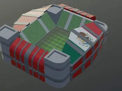 Football Stadium - Mexican Low-poly 3D model