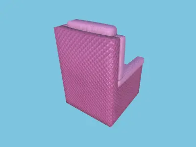 Pink Beauty Armchair - Furniture Interior Design Free low-poly 3D model