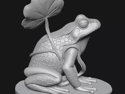Frog sculpture 3D print model purchase