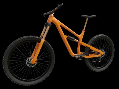 Mountain Bike MTB bicycle 3D model 3D model Low-poly 3D model