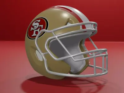 San Francisco 49ers Football Helmet 3D model