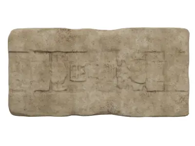 Egypt Ancient Stone Carving v1 001 Low-poly 3D model