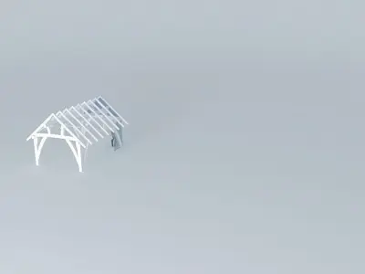 cruck, english tie joints, timber frame. Free 3D model