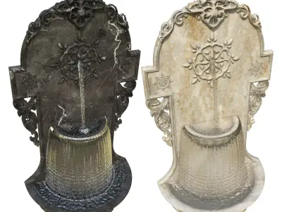 Classic Wall Fountain 03 3D model