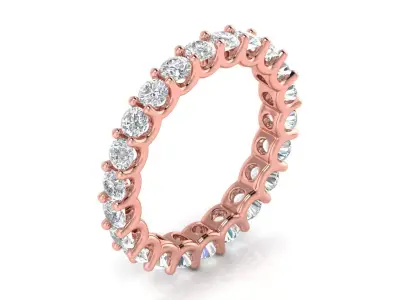 U Shaped Eternity Ring 2 point 6 mm stone size swiss 9 and EU49 3D print model
