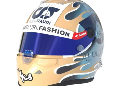 F1 Alpha Tauri Helmets 2023 3D model