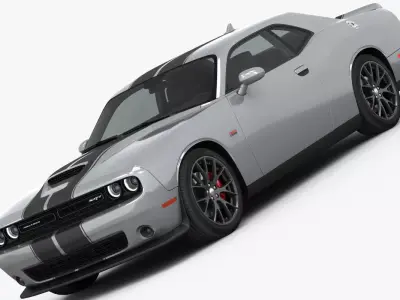 Dodge Challenger SRT 392 2016 detailed interior 3D model