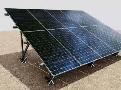 Lightweight Ground Solar Construction Type-1 3D model