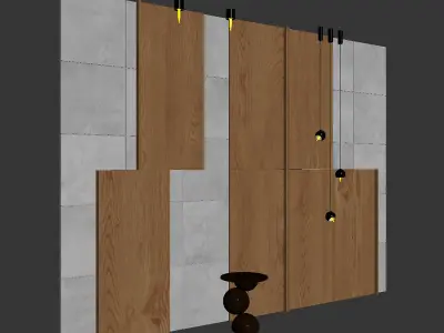 Decorative wall panel set 101 3D model