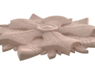 3D FLOWER CARVED MOLDING 3D MODEL model 3D print model