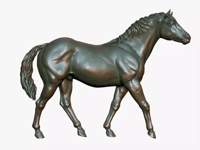 Horse Statue Sculpture 2 for 3D printing and CNC carving 3D print model