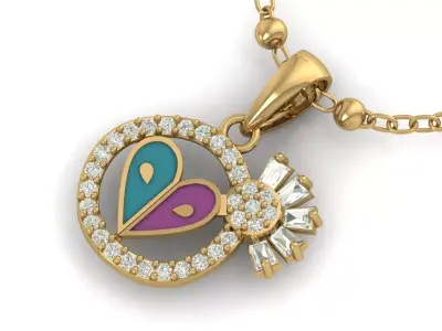 Pendant Necklace 3D print model 11