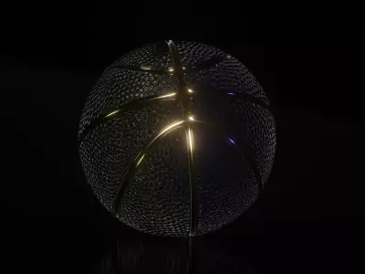 Basketball ball Gold Black 3D model