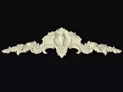 Central decor ornament for furniture 3D model 948