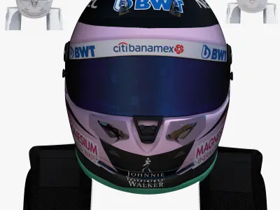 Perez helmet 2017 Low-poly 3D model