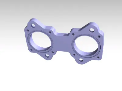 Flange Adapter From Weber DCOE 45 Intake Manifold To 46x46 ITBs 3D print model