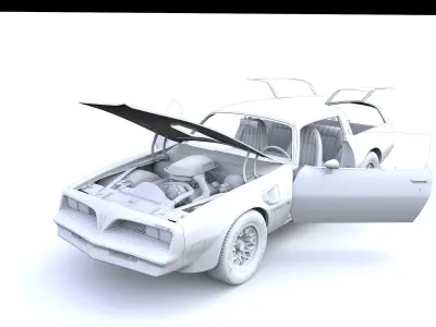 Pontiac Firebird Trans Am Type K 1977 3D model