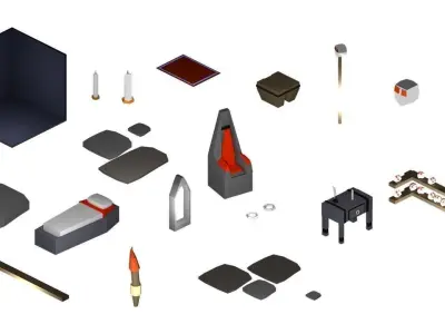 create your own low poly home Low-poly 3D model