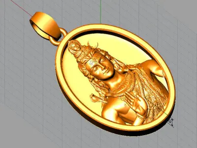 Shiv Ji Pendant 3D print model