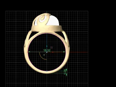 Lux ring silver gold jewelry printable 3D model 3D print model 5