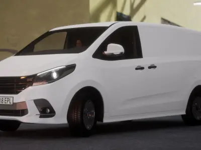 Cargo Van Car Low-poly 3D model