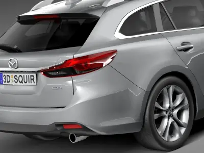 LowPoly Mazda 6 Wagon 2015 3D model