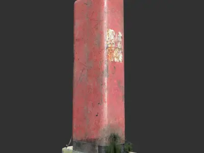 Petrol Pump Low-poly 3D model