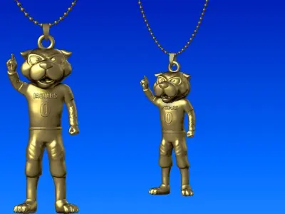 NCAA - Necklaces South Alabama Jaguars - Hanging Figurine 3D print model