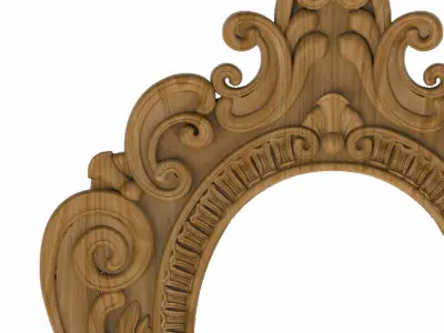 Carved picture frame STL 3D model 93