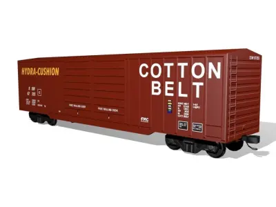 Rail Car Low-poly 3D model