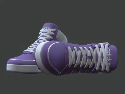 AdidasNeoRaleigh 9TIS HighTop sneakers Low-poly 3D model