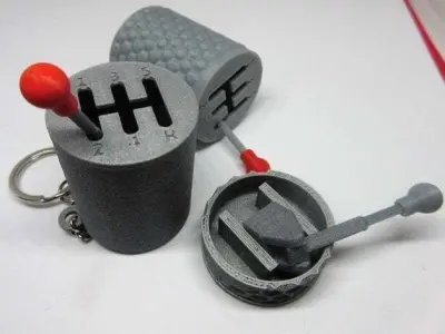 Gearshift  Keyring - 3D Printing  Model 3D print model