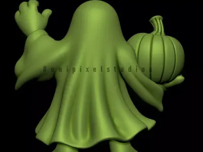 Spooky Ghost 3D Halloween STL 3D print model