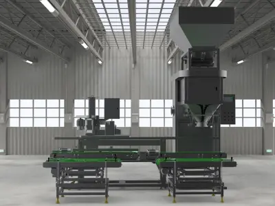 Automatic weighing and packing machine  3D model