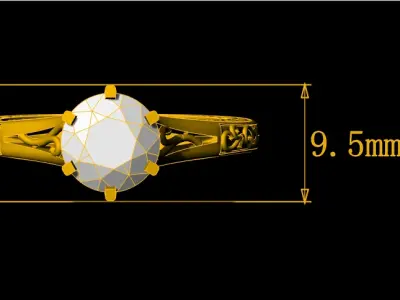 Disigner Dimond  Ring-005 3D print model
