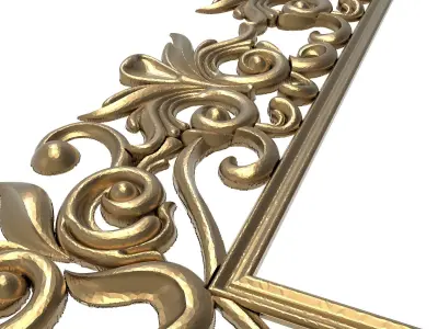 Carved Picture Frame 3D model 6
