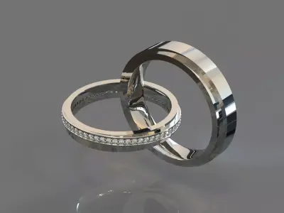 Luxury wedding ring w1 3D print model