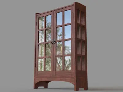 Gustav Stickley No 815 China Cabinet 3D model
