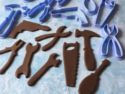 Set of tools Cookie Cutter 3D print model