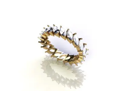marquise  ring 3D print model