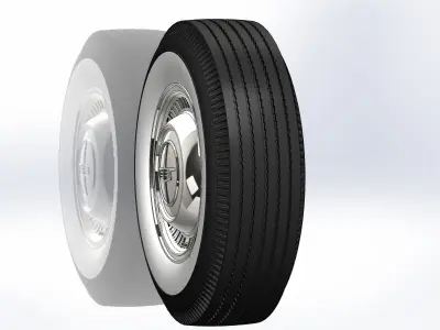 Wheels 1956 Dodge Royal for scale model 3D print model