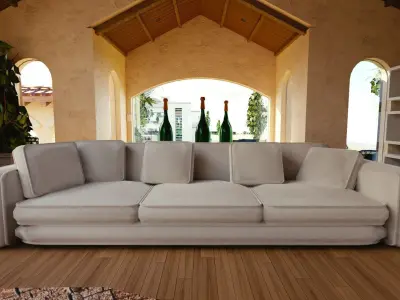 Luxury Couch  Low-poly 3D model