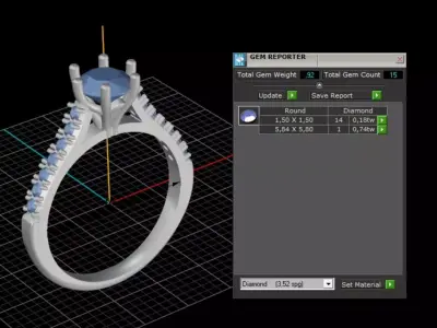 ring woman 3D print model 21